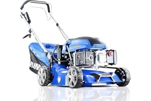 Hyundai 17"/42cm 139cc Electric-Start Self-Propelled Petrol Lawnmower with 3 Year Warranty, Blue