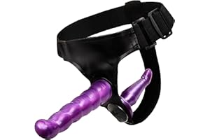 FUTURE OF YOUR PLEASURE SENSUAL Juego de consolador con correa para lesbianas, consolador anal y consolador doble de 12 a 17,5 cm - Juego de consolador inflable realista para mujer - Consoladores con correa para mujer D24-10