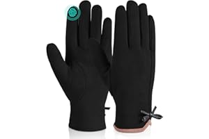 Kiiwah Guanti Caldi Invernali Da Donna, Guanti Touch Screen Invernali, Guanti Termici, Guanti Spessi Foderati Antivento per Guida, Ciclismo, Corsa, Sport Outdoor