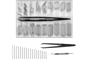 NEKAPLO 144 Pcs Watch Band Pins - Stainless Steel Band Repair Pins, Band Spring Bars, Suitable for Most Watches