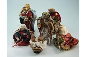 KRIPPENBAU-LEWEN Dekoprojekt Krippenfiguren Satz aus Polyresin. Ankleidefiguren orientalisch 6 TLG. 13 cm