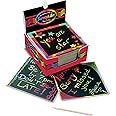 Melissa & Doug Rainbow Scratch Art 125 Count Mini Notes With Wooden Stylus