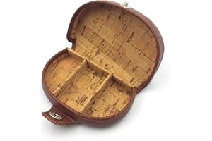 franartPiel - Pastillero con interior de corcho 3 compartimentos hecho en Piel Ubrique - Alta Calidad (Habana)