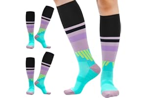 cheap4uk 2 Paires Bas De Contention Femme Homme Chaussette De Contention Mollet Base Layers Et Compression De Sport