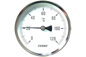 BFG solide en métal industriel Jauge de température Cadran Sonde 1/2"