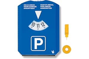 pubblimania Disco Orario Multifunzione Europa 5 in 1: raschiaghiaccio, spatola Gomma, gettone Carrello e Misura battistrada (Europa)