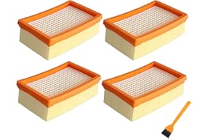 KLOP256 4 Filter für Kärcher Staubsauger WD4, WD5, WD6/ MV4, MV5, MV6, Flachfaltenfilter Ersatzfilter für Kärcher 2.863-005.0