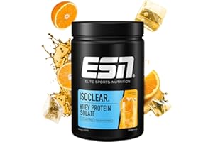 ‎ESN ESN ISOCLEAR Whey Isolate Protein Pulver, Fresh Orange, 908 g, Proteinlimo mit fruchtig leckerem Geschmack, clear Whey, geprüfte Qualität - made in Germany