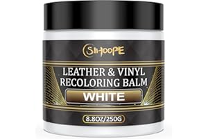 SIHOOPE 8.8oz Leather Recoloring Balm,White Leather Repair Kit for Furniture,Leather Dye Filler,Couch Paint and Repair,Leather Color Restorer for Couches,Leather Scratch Remover for Car Interior