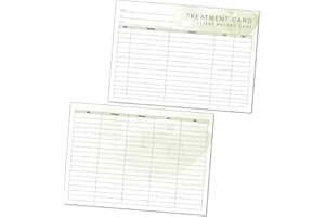 MINERVA PRINT Generic Lot de 50 fiches de traitement complémentaires pour ongles, beauté, cheveux ou massage Format A6 Paysage