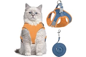 DAMIII Uprząż dla kotów, uprząż dla kotów, odporna na ucieczkę, uprząż dla kota, regulowana, miękka kamizelka z odblaskowymi paskami, dla kotów, psów, Chihuahua