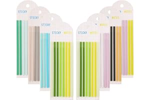 VALICAER 1280 arkuszy długiej taśmy zakreślającej, samoprzylepne zakładki indeksowe, półprzezroczyste znaczniki stron, kolorowe zakładki do książek, długie zakładki do podkreślania, powtarzalne naklejanie bez