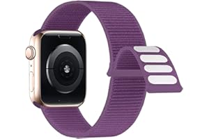 Lobnhot Nylon Armband kompatibel mit Apple Watch Armband 44mm 40mm 38mm 42mm 41mm 45mm, Verstellbares Sport Armband kompatibel für iWatch Series 7 SE 6 5 4 3 2 1