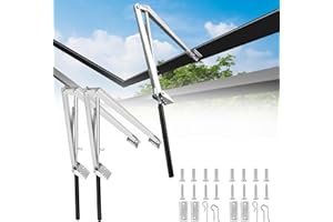 Inoamity Abridor Automático de Ventanas para Invernadero (2 Unidades) - Control de Temperatura 15-30°C, 45cm Apertura Máxima, Resistente a la Corrosión para Ventanas de Aluminio/Madera