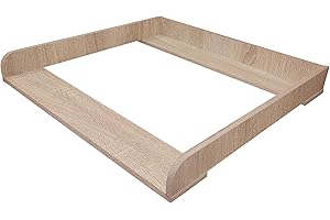 Shefa Kids Wickelaufsatz 800 für Ikea Kommode der Serien MALM, HEMNES und NORDLI, Universal, Eiche