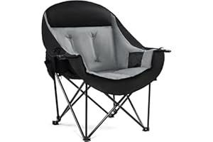 ‎APOLLO WALKER apollo walker Heated Camping Chair Foldable - 6 Support Points Beach Chair with Leg Rest, Foldable Lightweight Camping Chairs Single
