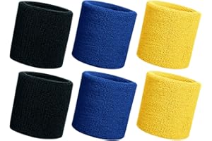 HANERDUN Polsini per Fascia, Polsini Sportivi Colorati in Cotone ad Alta Elasticità Polsini assorbenti dal Sudore Polsini per Il Sudore per Tennis Sport Basket Ginnastica