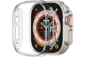 Adepoy Case 49mm compatible for Apple Watch ultra/ultra 2 without screen protector, Hard Protective Guard Bumper Ultra Thin Full Coverage Edge Compatible for iWatch ultra 49mm 2pack