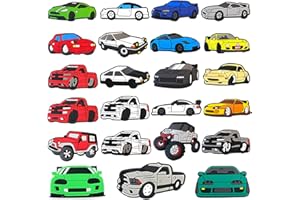 Marjoramy 23 Stück Niedliche Schuh Dekoration, Clog Schuhdekoration, DIY Crocs Anstecker, Diy Schuhanstecker SchuhanhäNger, Cartoon Schuhanstecker Croc Charms für Sandalen Taschen (Autos)