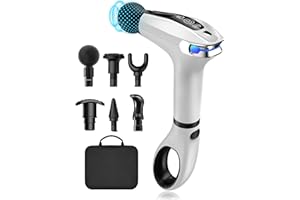 Massage Gun Deep Tissue LUOMTSE Massager Gun Massagers for Pain, Portable Percussion Massager for Body Pain Recovery Great Gift (Removable Handle&Pearl White)