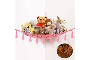 VISATOR Jouet Hamac pour Animaux en Peluche Hamac en Rangement Peluche Rangement Jouet Ours en Peluche Hamac De Rangement Peluche Filet Coin Suspendu Support De Rangement pour Jouets pour Chambre Enfant