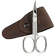 Solingen Nail Scissors for Women and Men - with Micro Serrated Blade Made in Germany - Extra Fine and Sharp - in a Handy Case, Ideal for Travelling, as a Gift, or for Home Use