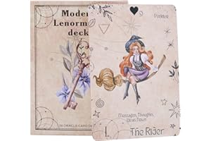 NUYTGHR Fortune Telling Tarot Cards, Modern Lenormand Oracle Cards, Tarot Divination Tools, Standard Tarot Deck, Tarot Card Deck for Divination, Oracle Cards for Fortune Telling, Tarot Cards for Board Games