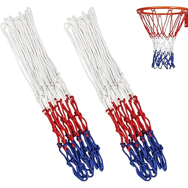 Basketball net all-weather replacement portable basketball net blue red white standard basketball hoop removable and easy to install suitable for rims with Basketball net all-weather replacement portable basketball net blue red white standard basketball hoop removable and easy to install suitable for rims with