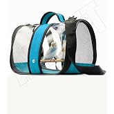 T&uuml;nekli, Suluklu Muhabbet Kuşu Taşıma &Ccedil;antası (HAVA KANALLI) Royal Milano-mavi (33CMX23CMX22CM) (Mavi)