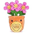 Swizzels Love Hearts 18CM (7-inch) Felicity Flowerpot Blooming Amazing Plush Soft Toy, 38012, Yellow,orange,pink