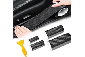 DARLEEYO 4 Sizes 3D Carbon Fibre Vinyl Wrap for Cars - 3cm x 5m, 5cm x 5m, 7cm x 5m, 10cm x 5m, Car Black Vinyl Wrap Texture Film, Vehicle Bumper Interior Door Sill Tapes, Car Decorations Accessories