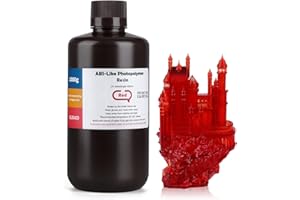 ELEGOO ABS Podobna do Drukarki 3D Żywica LCD Żywica Utwardzana Promieniami UV 405nm Standardowa Żywica Fotopolimerowa do Drukowania 3D LCD/MSLA/DLP 1000g Przezroczysty Czerwony
