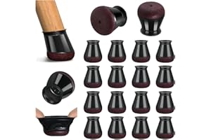 RKELA Protector Patas Sillas, 16 Piezas Protectores de Suelo para Patas de Silla, Silicona Tapas de Piernas de Silla con Almohadilla de Fieltro Engrosada, Antiarañazos, Reducción de Ruido(Negro)
