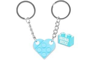 NUMEROPHI Genérico LegoLove Llaveros Para Parejas Originales | Ladrillos Auténticos | Inauguración Casa Nueva | Bricks de Construcción originales | Idea San Valentin Aniversario Coche Puzzle