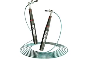 MOGOLD Springseil For Boxen Crossfit - Speed Rope For Erwachsene Fitness Mit Verstellbar 2,5mm Dickes 3 Meter Langes Rope Skipping Seil,Profi Seilspringen Stahl For Home Workout Sports