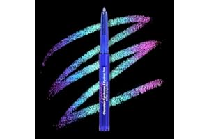 UCANBE Ombre à Paupières Caméléon Eye Liner(Vert-Rose Magenta), Maquillage des Yeux Gradient Métallique Pailleté, Imperméable et Longue Durée Anti-Boulochage