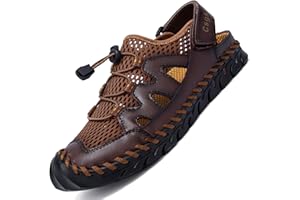 Csgkag Sandales de Marche Homme Bout Fermé Sandales ​Eté Sandales de Randonnée de Plage de Sport De Plein Respirant Decontracte