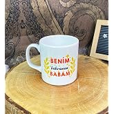 giftmoda Benim Kahraman Babam Tasarımlı Kupa Bardak