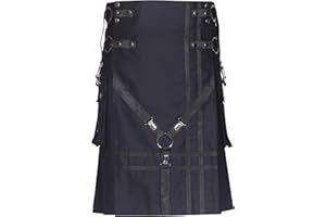 All Kilts Sports Schwarzer Taktischer Utility Kilt – Langlebig, Funktional und Stilvoll