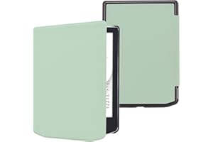 DMluna Funda para Pocketbook Verse/Verse Pro/Color, Cubierta de Cuero PU Premium, Auto Sleep/Wake, Delgada y Ligera, Ajuste Preciso, Verde Agave