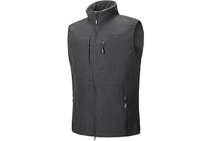 Outdoor Ventures Softshell Weste Herren Wasserdicht Winddichte Ärmellose Jacke Sportlich,Mehrere Taschen Body Warmer Golf Softshellweste für Männer