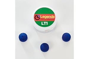 LEGENDS CUE SPORTS Legends Cue LT Range Snooker Cue Tip 3 Tips Per Pot- 10mm Premium Billiard Snooker Cue Tips Replacement for Professional Players with Box- Blue Snooker Cue Tips