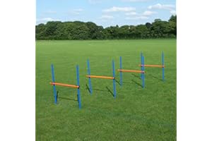 FVLFIL Dog Days - Dog Agility Equipment Kit | Outdoor Exercise Dog/Puppy Agility Training Hurdle Set