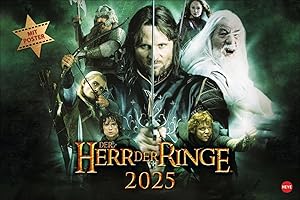 Der Herr der Ringe Broschur XL Kalender 2025: Wandkalender mit fesselnden Filmszenen aus der erfolgreichsten Filmtrilogie. Broschürenkalender 2025 mit Poster zum Heraustrennen.