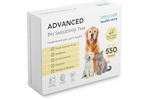 My Pet Health Store Advanced Allergen Test - At-Home Pet Allergy Test | 550 Items | Quick Results | Non-Invasive Hair Collection | Food, Environment, Nutrient & Mineral Analysis | All Breeds & Ages