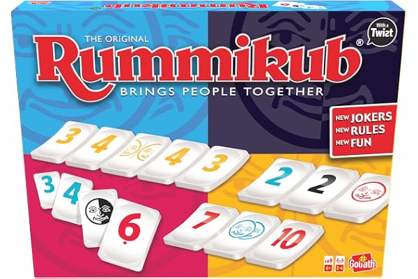 RUMMIKUB Twist - Version Twistée du Classique Rummikub - Jeu de Société avec Chiffres pour Enfants dès 6 ans - Jeu de Stratégie Facile à Transporter - Format Voyage - 2 à 4 joueurs