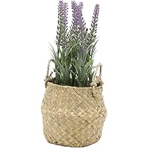 Buy Anko Artificial Artificial Lavender Plant in Seagrass Basket ...