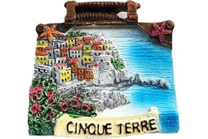 MUYU MAGNET Cinque Terre Italy Aimant de réfrigérateur 3D Cadeau souvenir Décoration de la maison et de la cuisine Autocollant magnétique pour réfrigérateur Collection 2