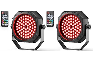 ‎OLOAXOLX 30W Mini RGBW akku 60 LED Par Licht mit Fernbedienung Wiederaufladbar Batterie Bühnenlicht Stroboskoplicht mit Sprachsteuerung, Automatikmodus Discolicht für DJ Party Geburtstag Zimmer (2 Stück)