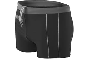 Aquarti Herren Badehose Kurz mit Kontrastpaspel